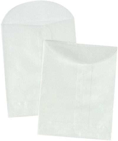 Glassine 30lb 3 3/4 x 4 3/4 Open End Envelopes
