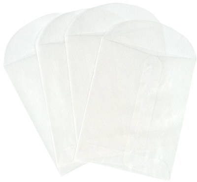 Glassine 30lb 3 3/4 x 4 3/4 Open End Envelopes