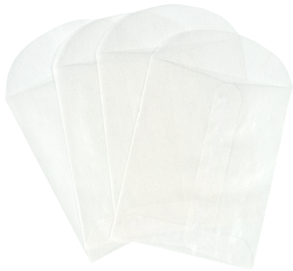Glassine 30lb 3 3/4 x 4 3/4 Open End Envelopes