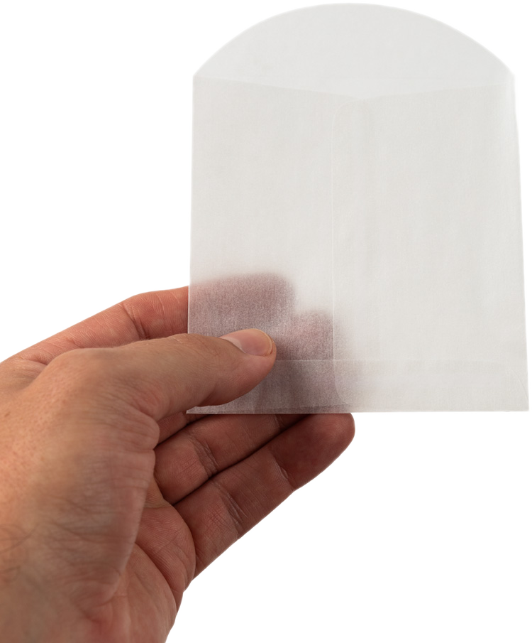 Glassine 30lb 4 x 4 Square Envelopes