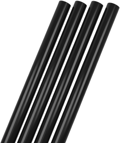 Black Glossy Wrapping Paper Set (100 Sq Ft) - 4 Rolls