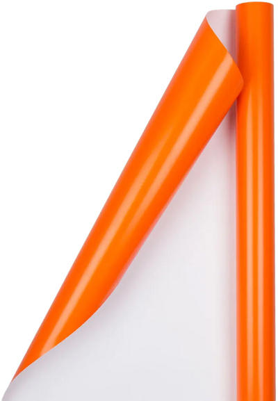 Orange Glossy Wrapping Paper Set (100 Sq Ft) - 4 Rolls
