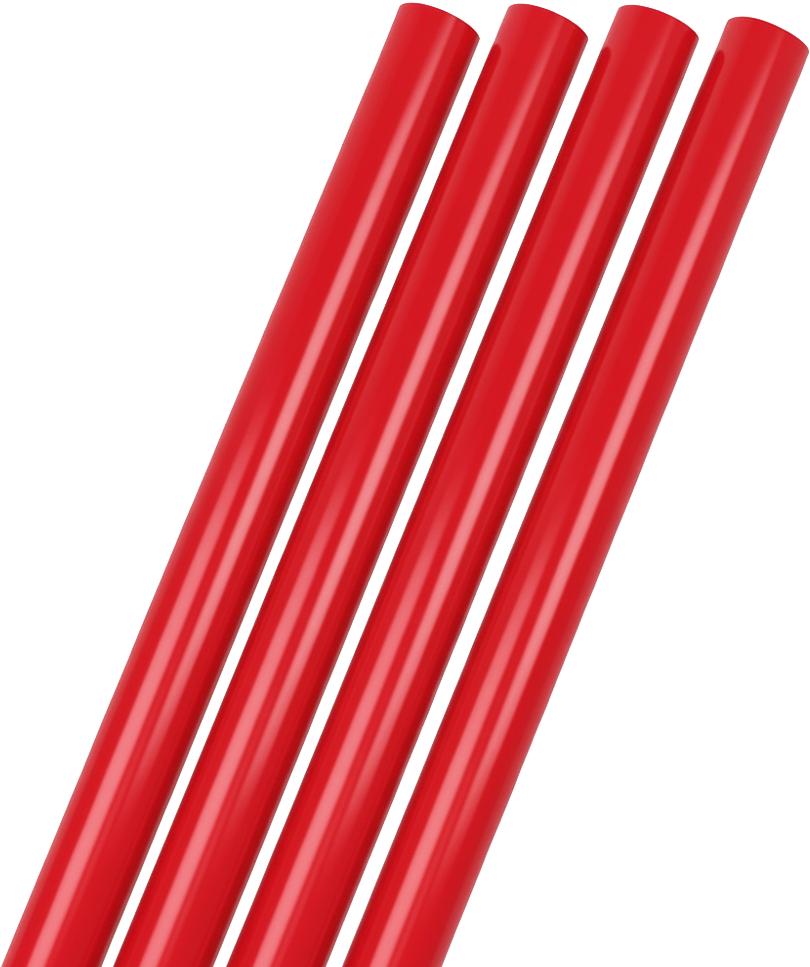 Red Glossy Wrapping Paper Set (100 Sq Ft) - 4 Rolls