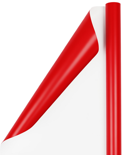 Red Glossy Wrapping Paper Set (100 Sq Ft) - 4 Rolls