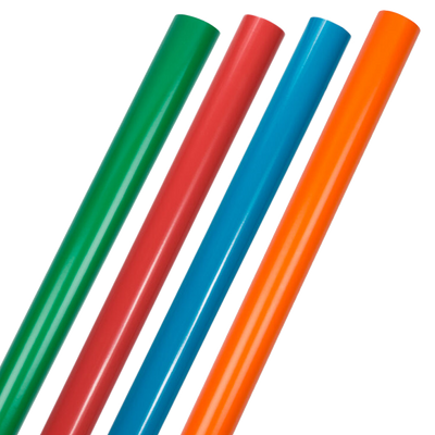 Assorted Bright Primary Wrapping Paper Set (100 Sq Ft Total) - 4 Rolls