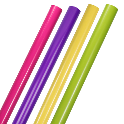 Assorted Bright Fashion Wrapping Paper Set (100 Sq Ft Total) - 4 Rolls