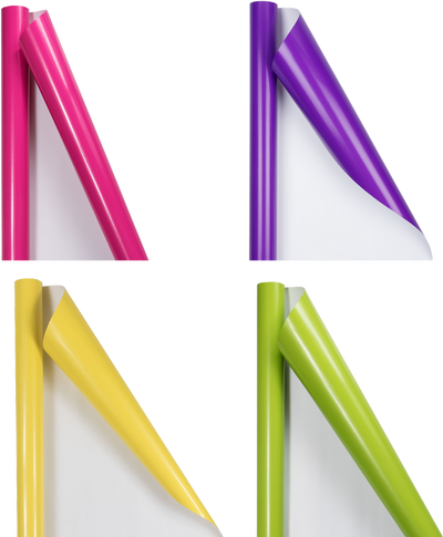 Assorted Bright Fashion Wrapping Paper Set (100 Sq Ft Total) - 4 Rolls