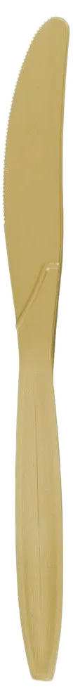 Gold Plastic Knives - 50 Pack