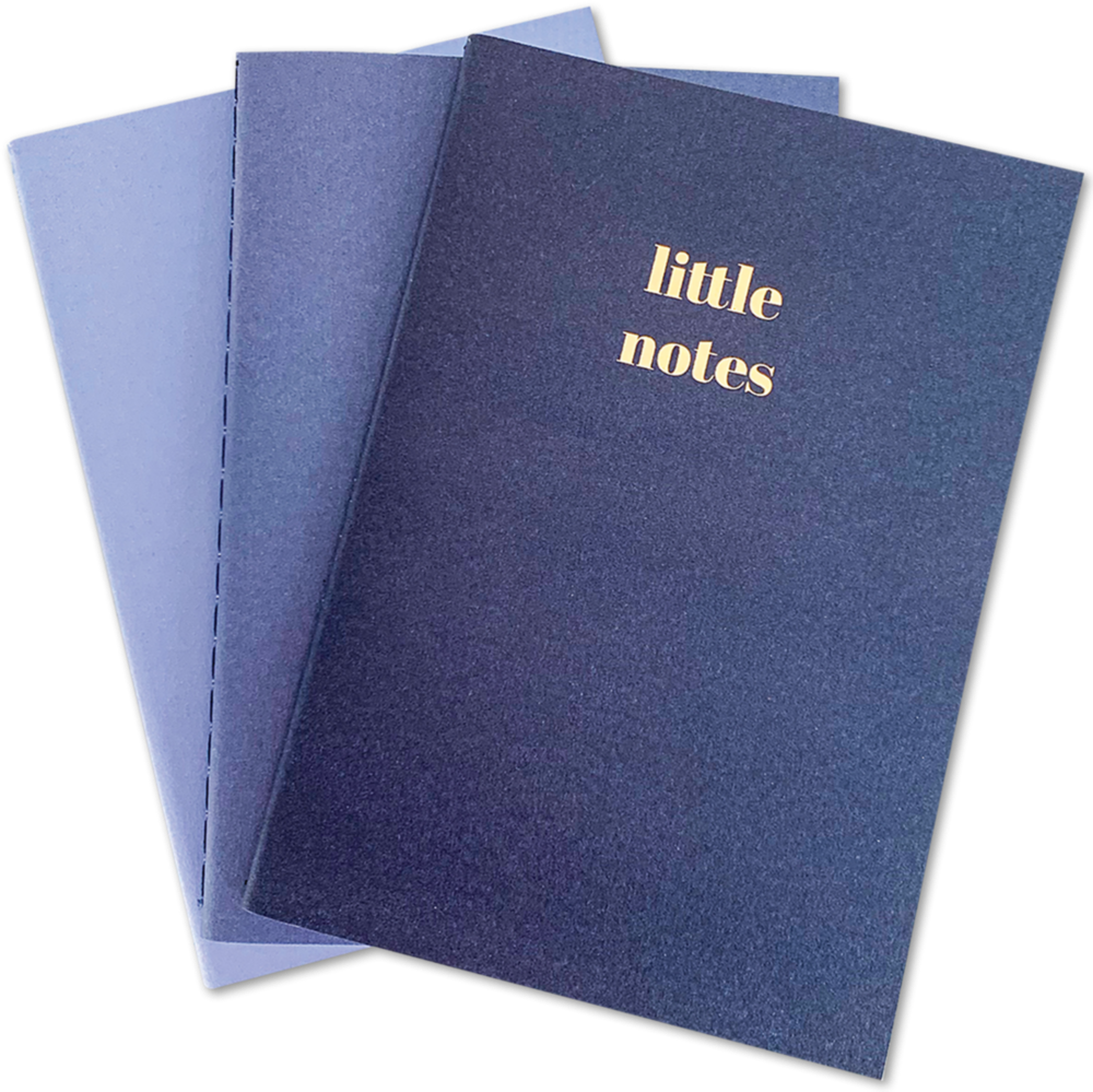 Navy Mini3 1/2 x 5 Journals Set  - 3 Pack