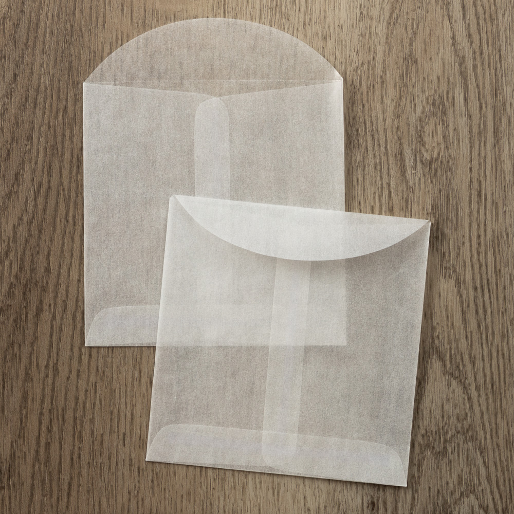 Glassine 30lb 4 x 4 Square Envelopes