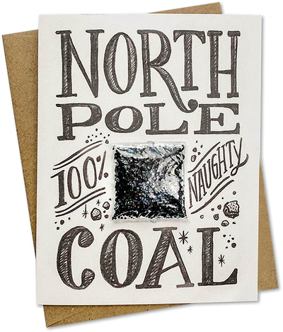 White North Pole Coal Card