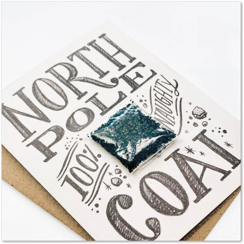 White North Pole Coal Card