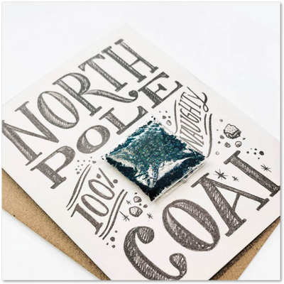 White North Pole Coal Card