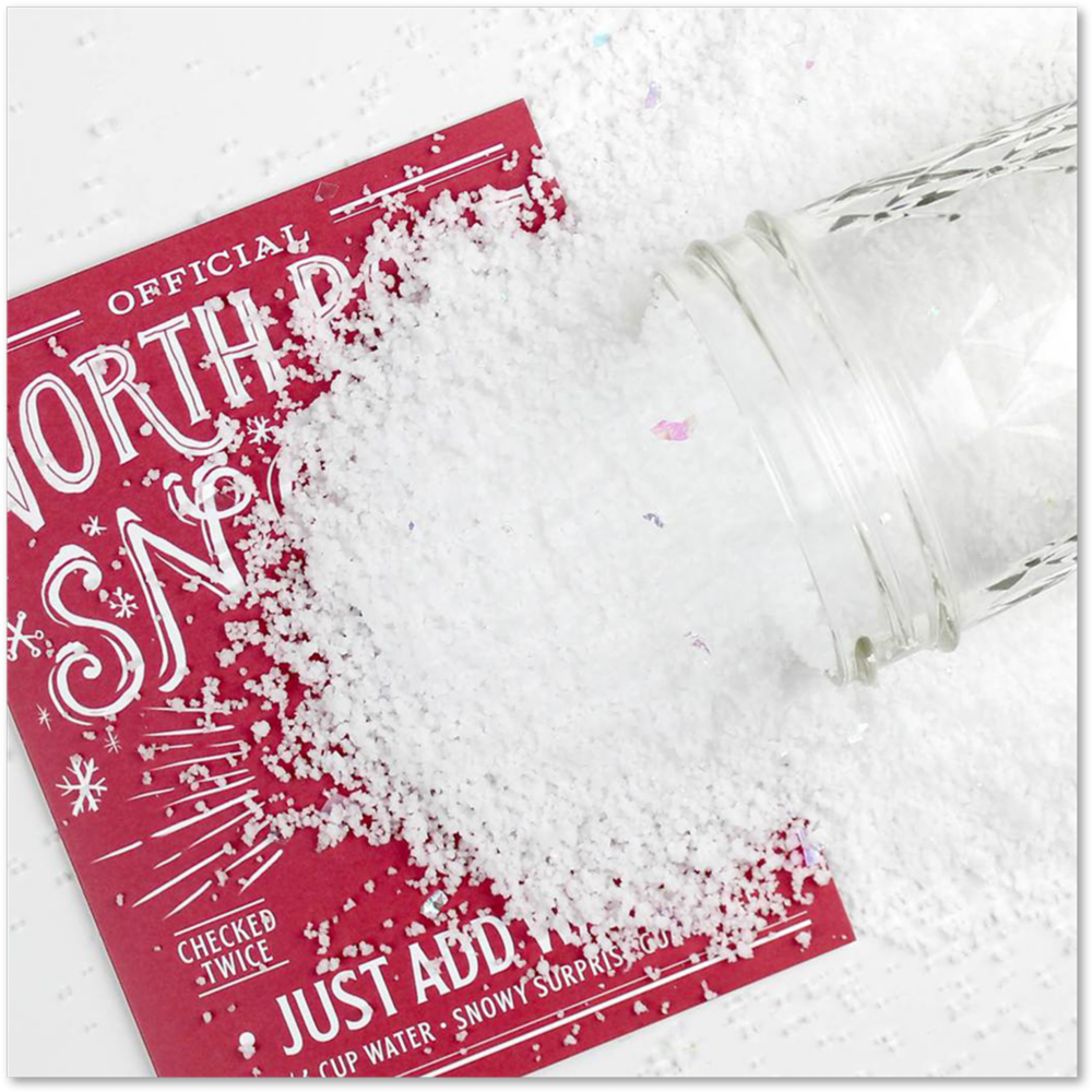 Red North Pole Snow Card