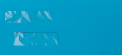 Pool Blue 32lb #10 Invoice Double Window (4 1/8 x 9 1/8) Envelopes with Peel & Seal