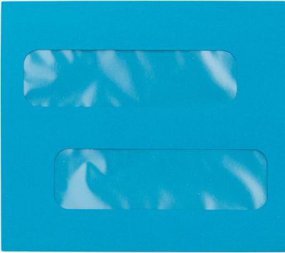 Pool Blue 32lb #10 Invoice Double Window (4 1/8 x 9 1/8) Envelopes with Peel & Seal