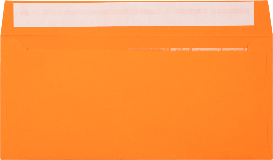Mandarin Orange 32lb #10 Invoice Double Window (4 1/8 x 9 1/8) Envelopes with Peel & Seal