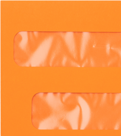 Mandarin Orange 32lb #10 Invoice Double Window (4 1/8 x 9 1/8) Envelopes with Peel & Seal
