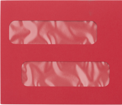Red 32lb #10 Invoice Double Window (4 1/8 x 9 1/8) Envelopes with Peel & Seal