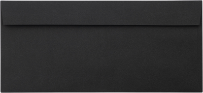 Smooth Midnight Black 32lb #10 Invoice Double Window (4 1/8 x 9 1/8) Envelopes with Peel & Seal