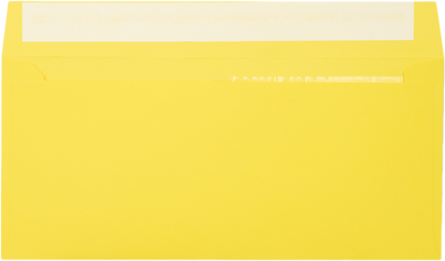 Citrus Yellow 32lb #10 Invoice Double Window (4 1/8 x 9 1/8) Envelopes with Peel & Seal