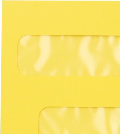Citrus Yellow 32lb #10 Invoice Double Window (4 1/8 x 9 1/8) Envelopes with Peel & Seal