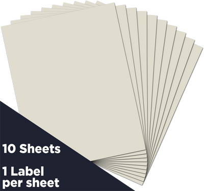 Ivory 8 1/2 x 11 Full Sheet Shipping Labels