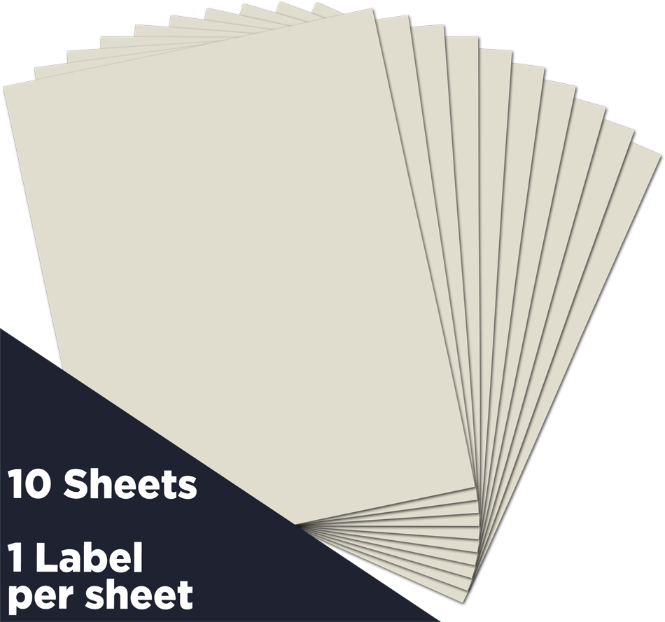 Ivory 8 1/2 x 11 Full Sheet Shipping Labels