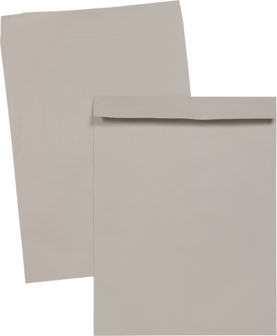 Gray Kraft 28lb 17 x 22 Open End Envelopes
