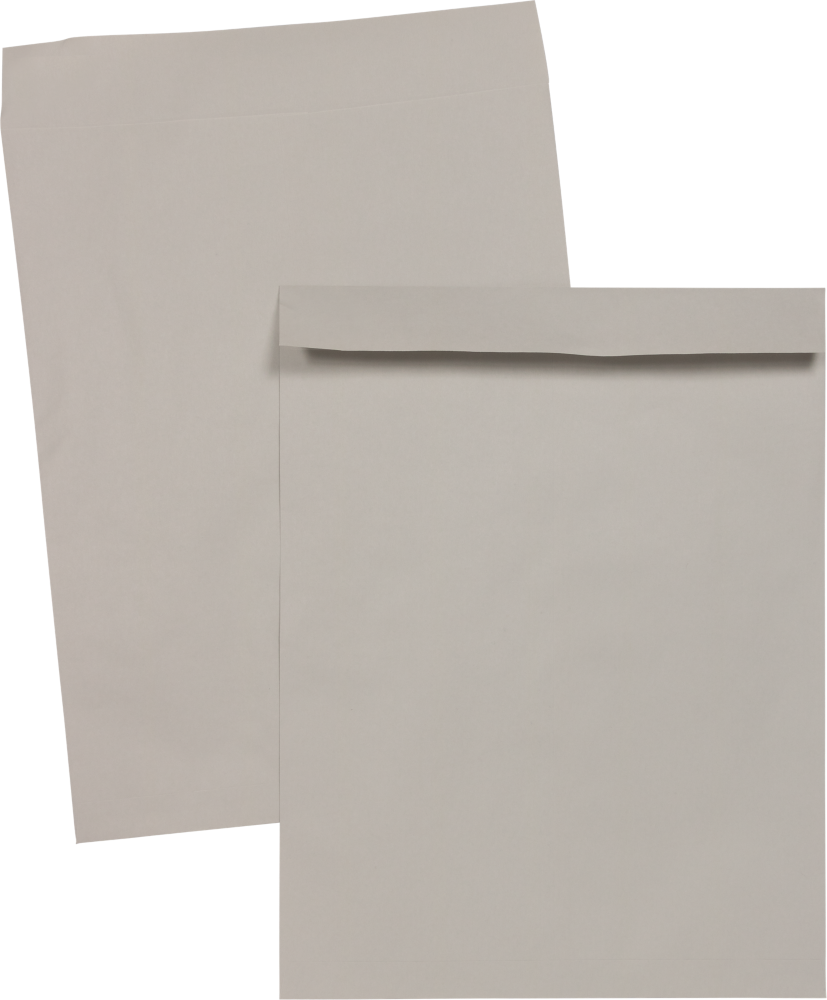 Gray Kraft 28lb 17 x 22 Open End Envelopes