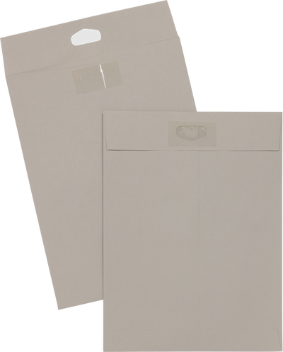 Gray Kraft 28lb 9 x 12 Open End Envelopes