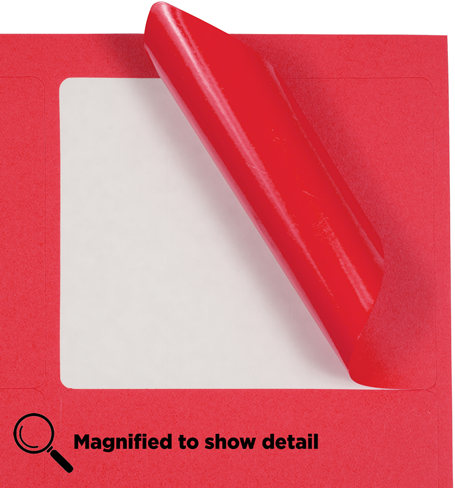 Red 3 1/3 x 4 Shipping Labels