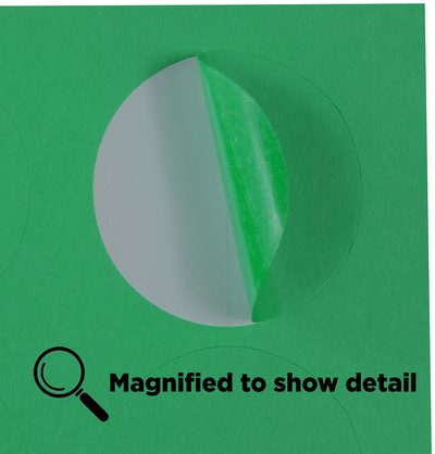Green Medium 1 2/3 Inch Round Labels