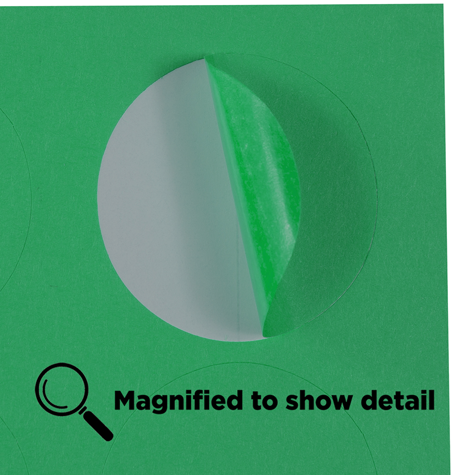 Green Medium 1 2/3 Inch Round Labels