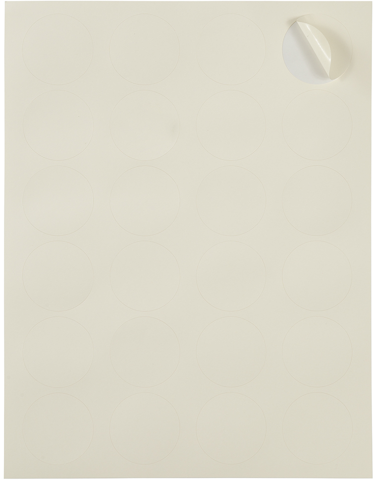 Ivory Medium 1 2/3 Inch Round Labels