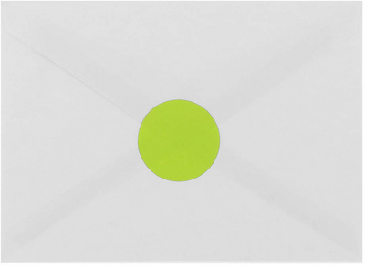 Ultra Lime Green Medium 1 2/3 Inch Round Labels