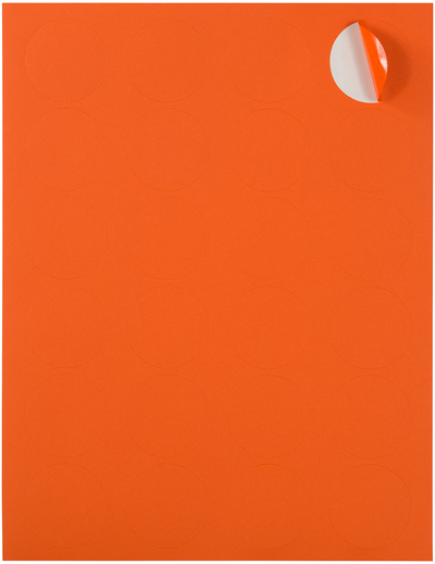 Orange Medium 1 2/3 Inch Round Labels