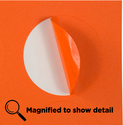Orange Medium 1 2/3 Inch Round Labels