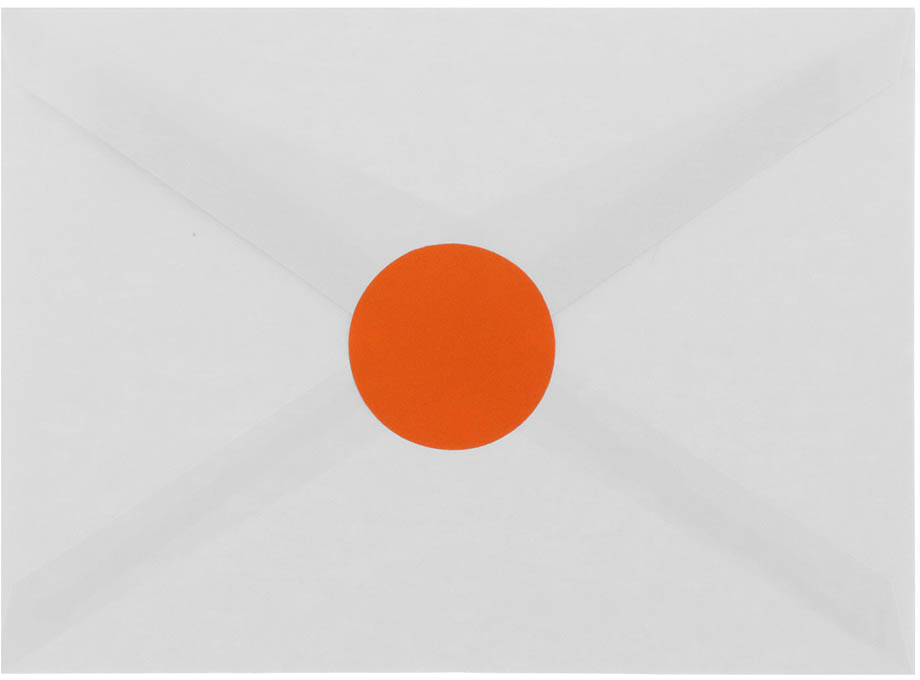 Orange Medium 1 2/3 Inch Round Labels