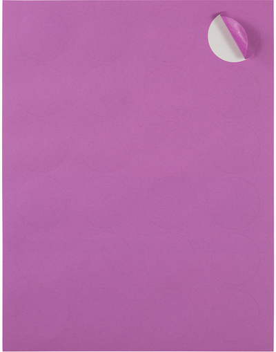 Violet Purple Medium 1 2/3 Inch Round Labels
