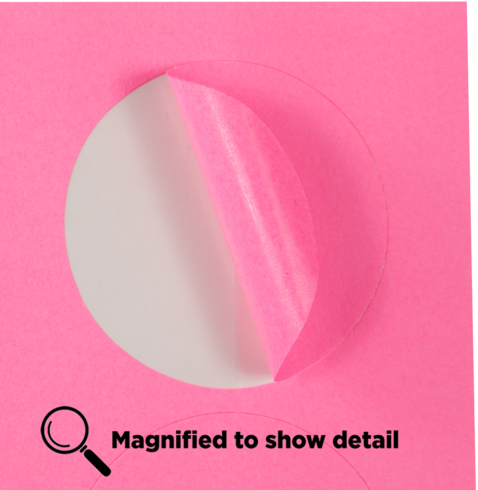 Ultra Pink Medium 1 2/3 Inch Round Labels