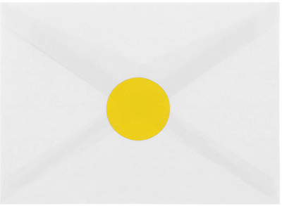 Yellow Medium 1 2/3 Inch Round Labels