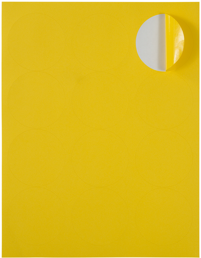 Yellow Large 2 1/2 Inch Round Labels