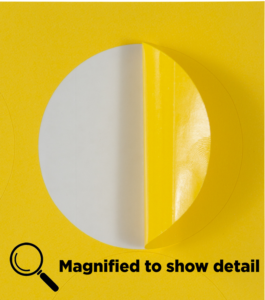 Yellow Large 2 1/2 Inch Round Labels