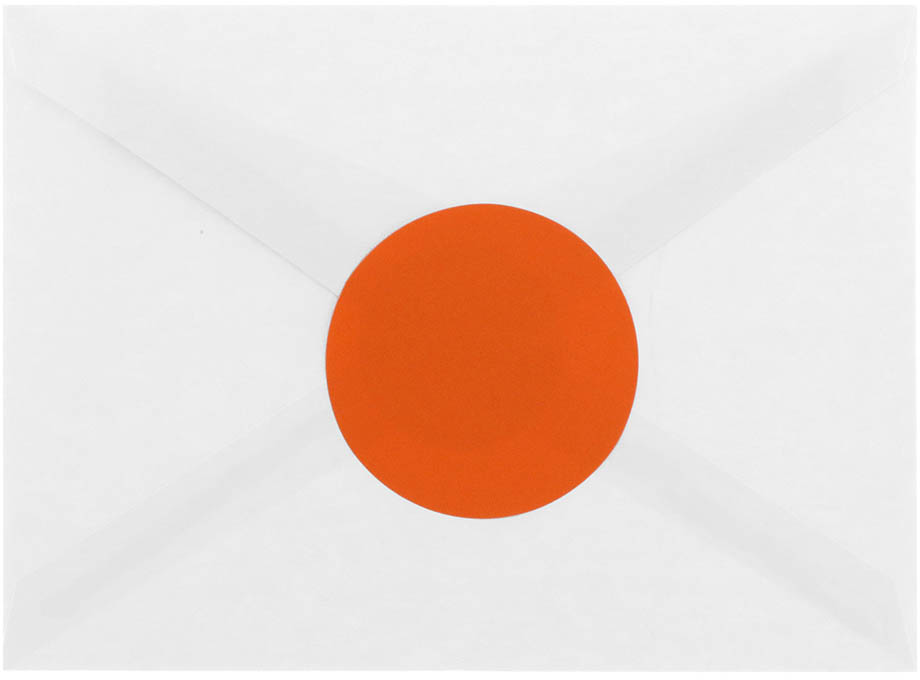 Orange Large 2 1/2 Inch Round Labels