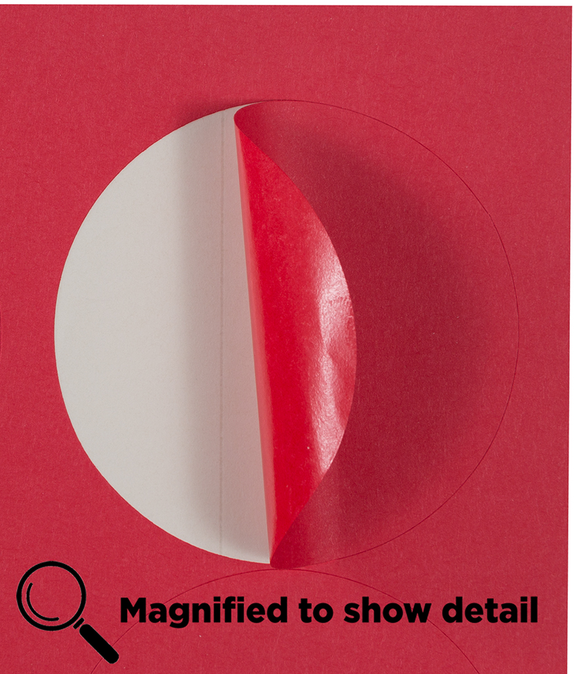 Red Large 2 1/2 Inch Round Labels