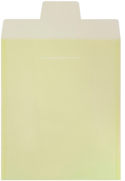 Yellow Letter Open End Plastic Envelopes (9 3/4 x 11 3/4) with Tuck Flap