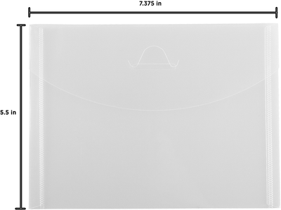 Clear 5 1/2 x 7 3/8 Booklet Plastic Envelopes with Tuck Flap