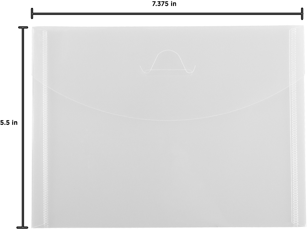Clear 5 1/2 x 7 3/8 Booklet Plastic Envelopes with Tuck Flap