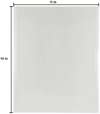 Clear 11 x 14 Open End Plastic Envelopes with Tuck Flap